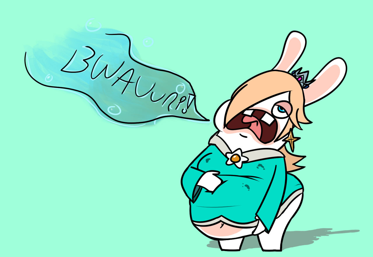Fat Rabbids Characters Rabbid Rosalina but fat woah by OwlMowl on DeviantArt