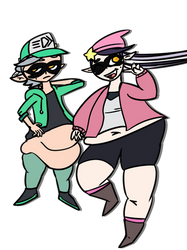 Big Belly Marie and Wide Callie doodle