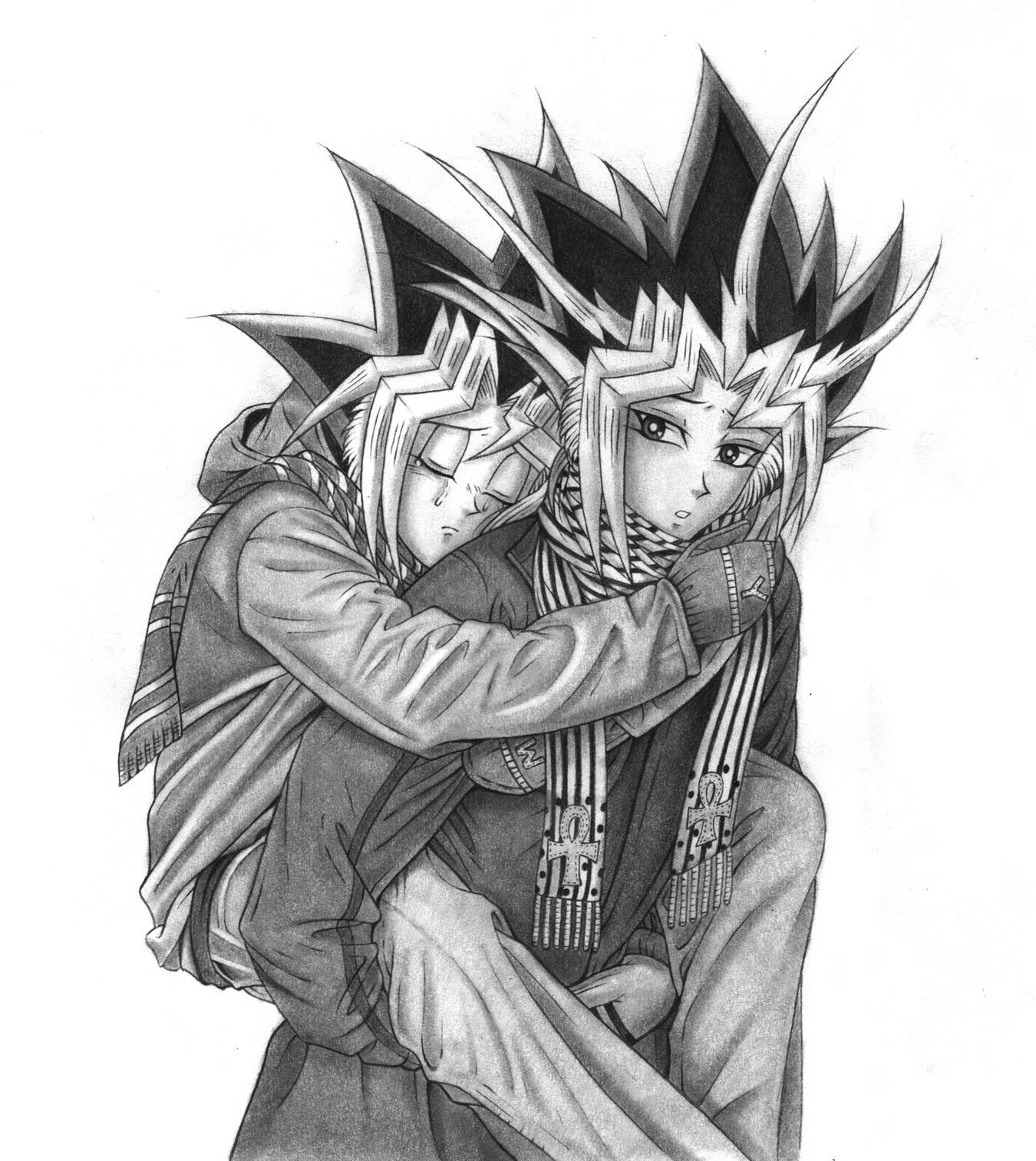 Commission for Black-Wren: Yugi and Atem 2