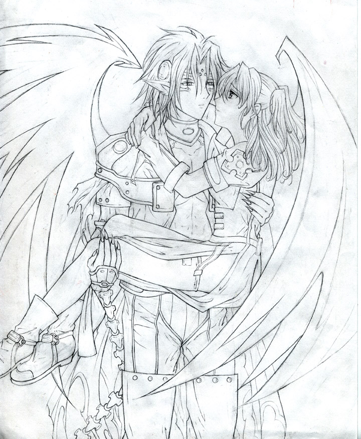 Chrono And Rosette Sketch By Yamigirl21 On Deviantart