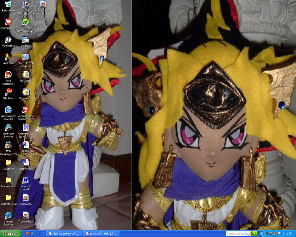 Yami plushie desktop