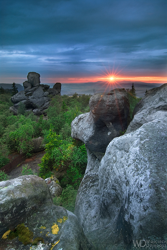 Sunset in stone land