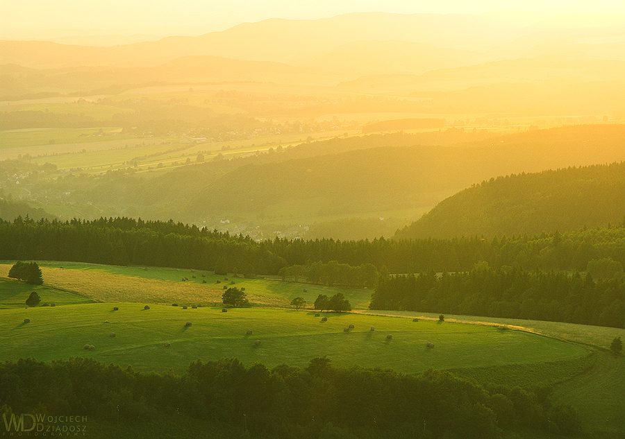 Valley in sunshine