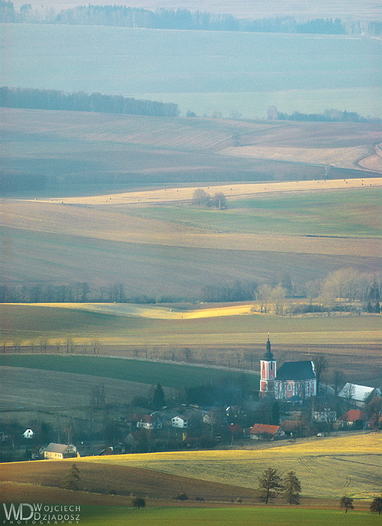 Town among the fields