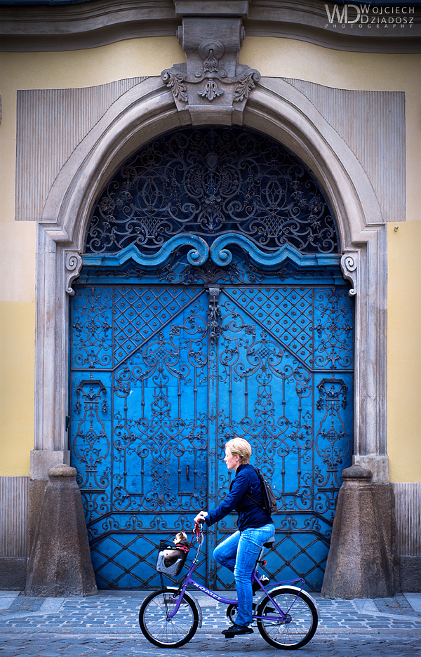 Woman in blue