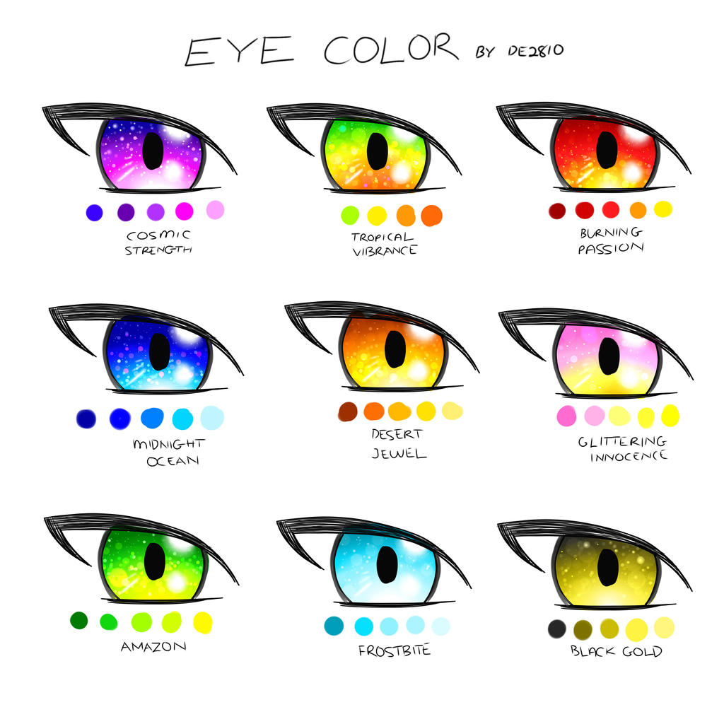 Ethereal Eye Color Collection 1 by DragonEmperror2810 on DeviantArt