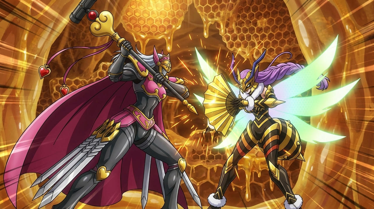 Queenbeemon Line QueenChessmon vs. QueenBeemon by kentasaiba1 on DeviantArt
