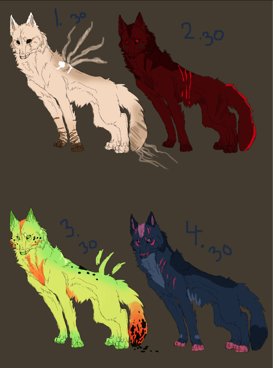 Wolf adoptables 4 30 points