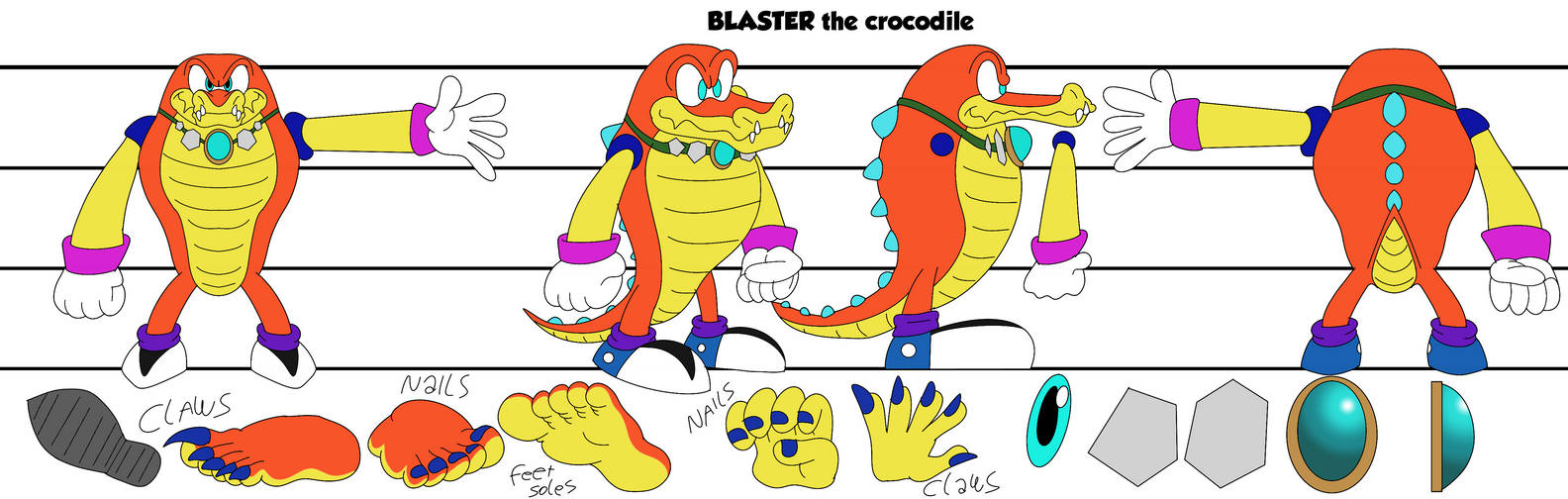 Blaster model sheet by Jolly-villevillage on DeviantArt