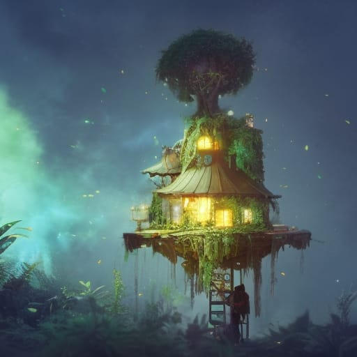 AI treehouse on another planet by Dyonix by dyonix01 on DeviantArt