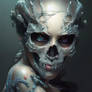 AI godess skull arts by Dyonix