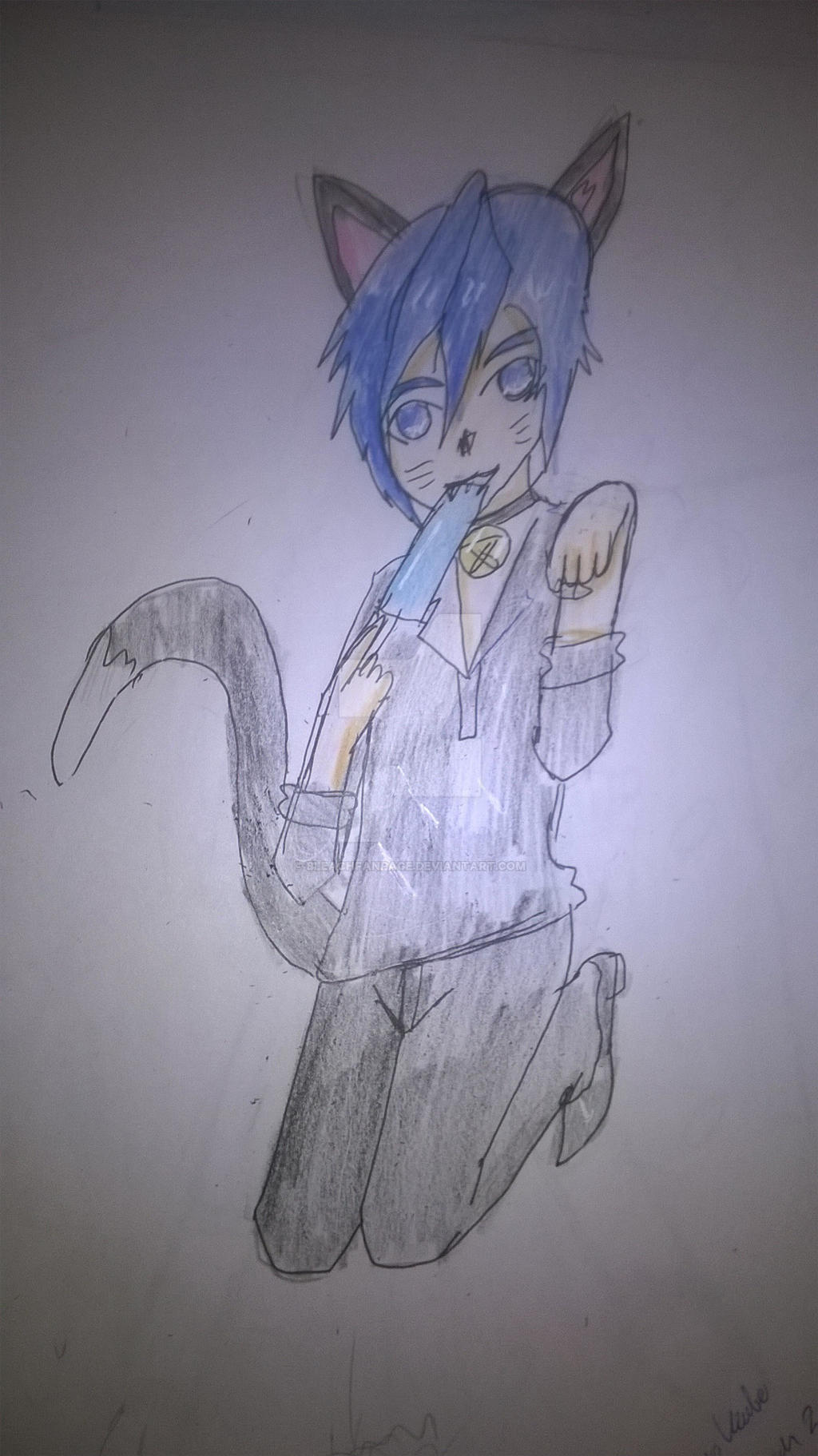 blue neko kaito by bleachfanpage on DeviantArt