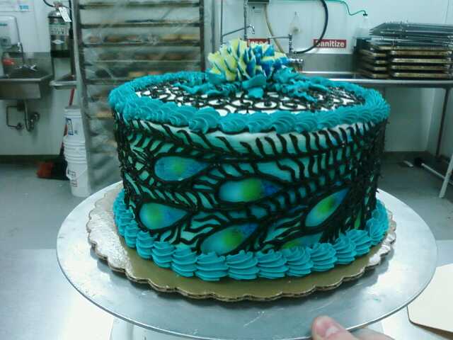 Peacock cake