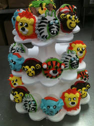 Animal Cupcake tower...