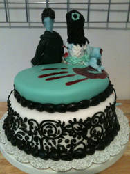 zombie wedding cake back view