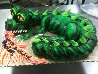 Dragon made out of cupcakes...