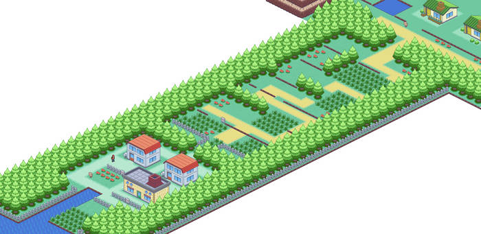 Pallet Town and Route 1