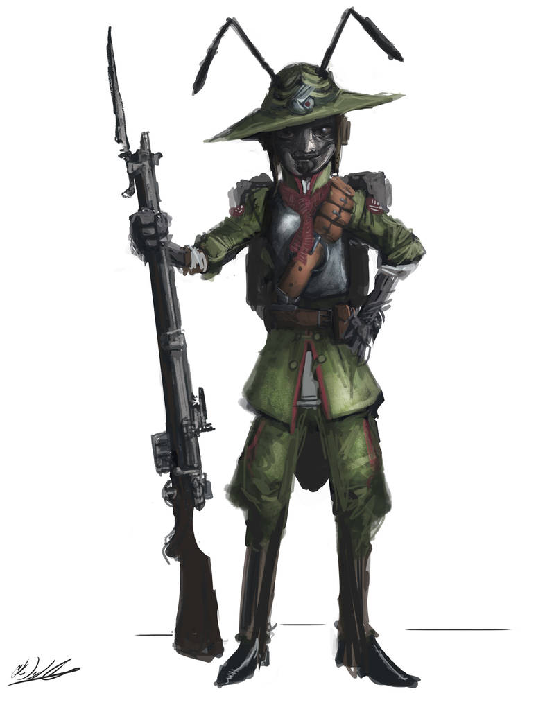 Insect Charter- Soldier Ant concept drawing by BoxofLizards on DeviantArt