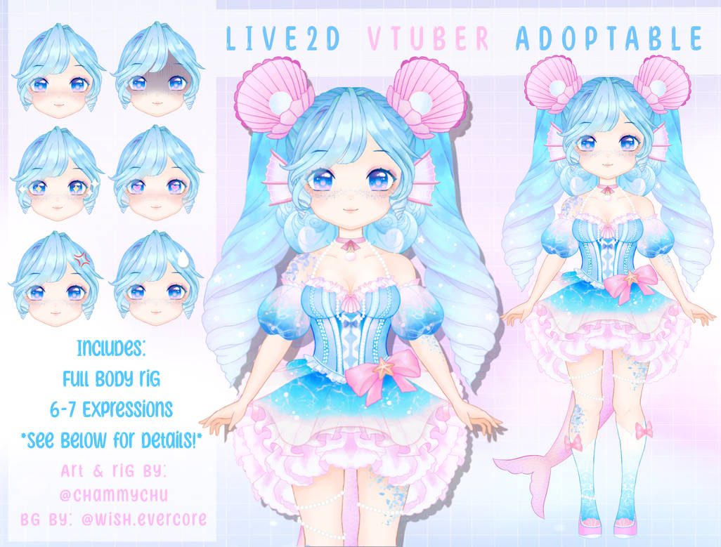 (OPEN) Vtuber Adoptable Fullbody Model + Rig by ChammyChuChu on DeviantArt