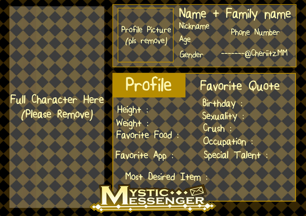 Noramar Reference Sheet - Mystic Messenger - P2U (10pts) by Noramar on DeviantArt