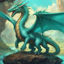 Turquoise wish dragon