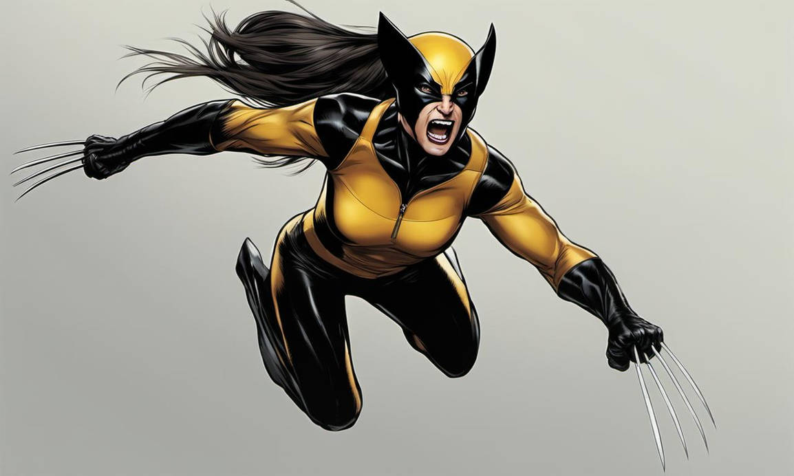 Lady Wolverine Rivals Realistic Lady Wolverine leaping through the air 3 by Lilred4gus on ...
