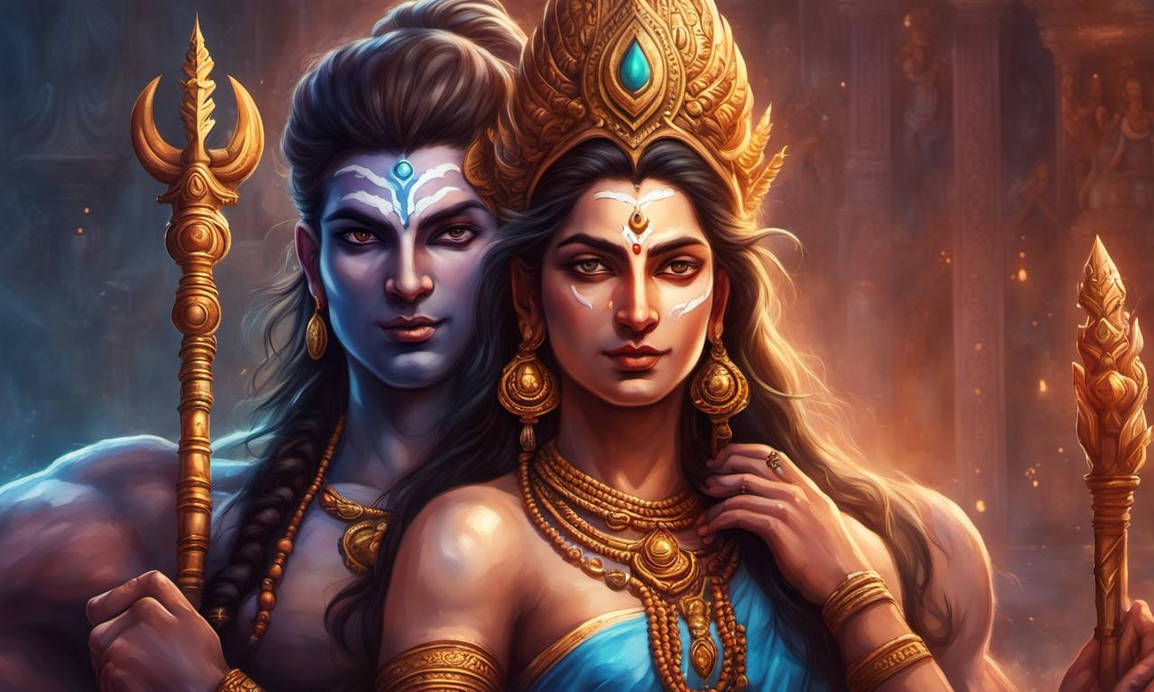 Divine Couple (Lord Shiva and Devi Parvati) by abhayvishnu on DeviantArt