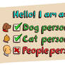 Dog Person, Cat person