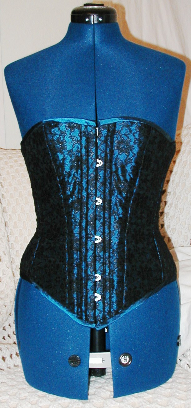 Blue Overbust with Lace