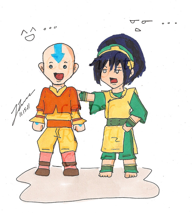 Toph and Aang derpies