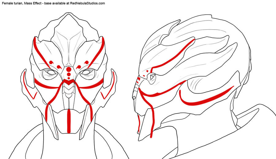 Turian Shepard Female Turian Shepard Markings by WikWolf on DeviantArt
