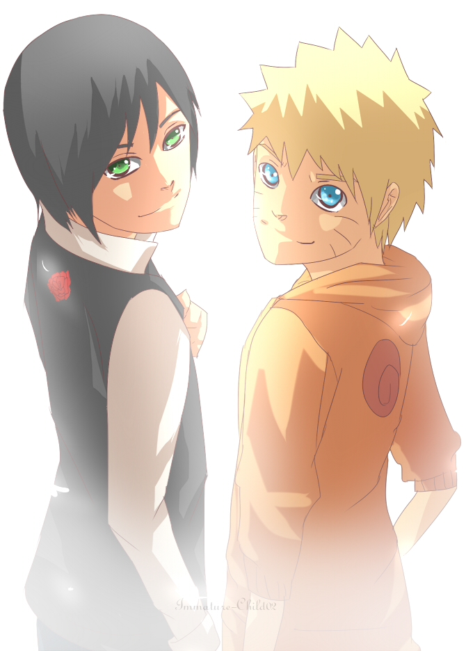 Art Trade- Gerard and Naruto