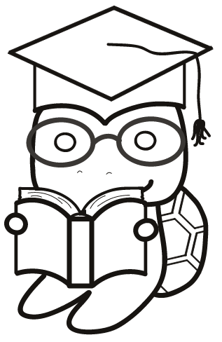 Reading_Turtle_Lineart