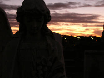 sunset in the graveyard 1