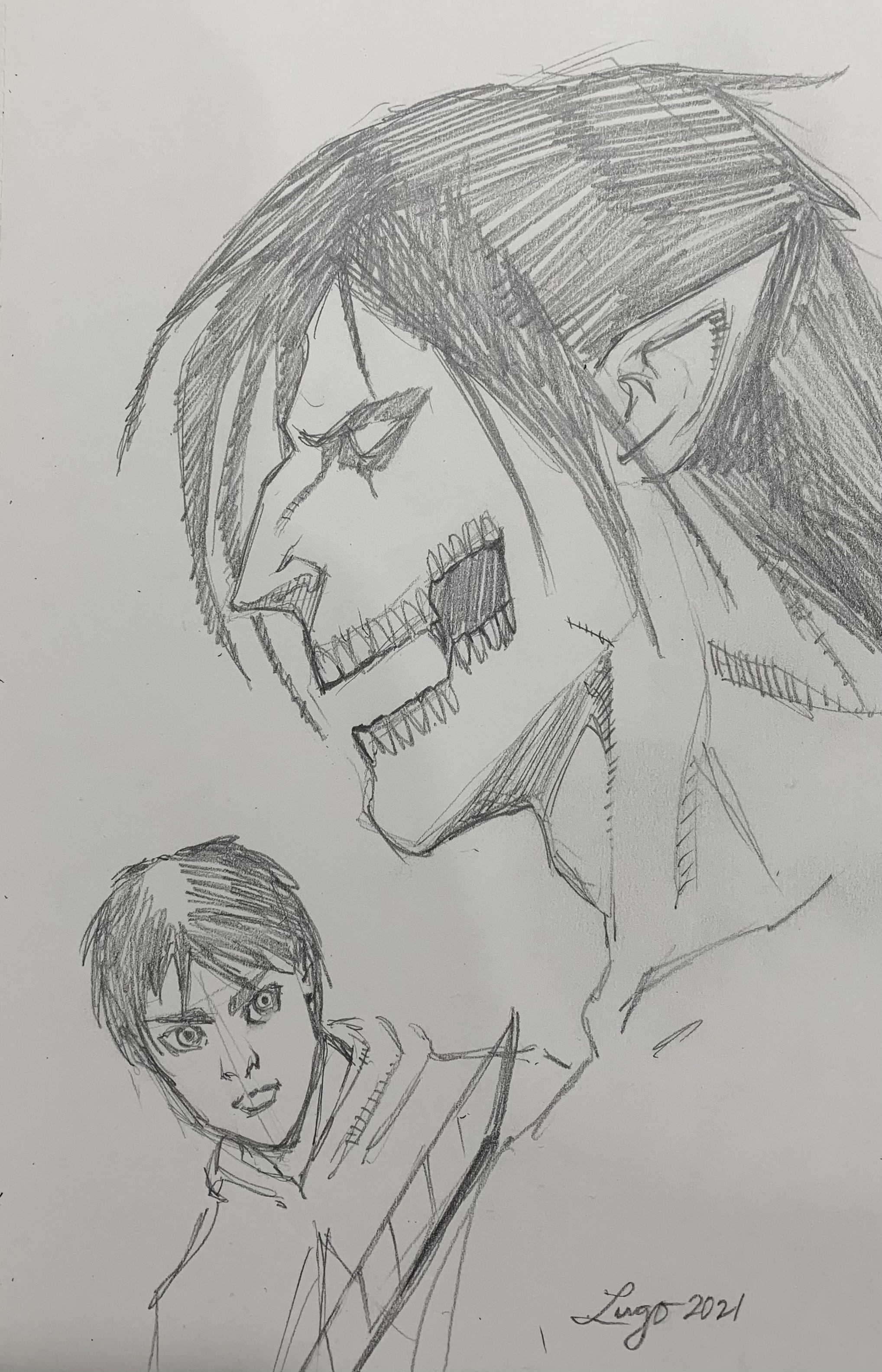 Attack On Titan Eren Jaeger Sketch By Aldoggartist2004 On Deviantart