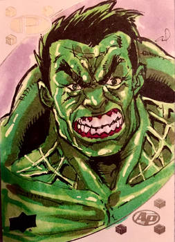 Incredible Hulk Upper Deck Sketch card