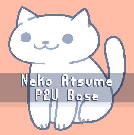[ P2U BASE ] Neko Atsume Cat Base! (non-traced)