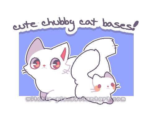 [ P2U BASE ] Cute Chubby Cat Bases!