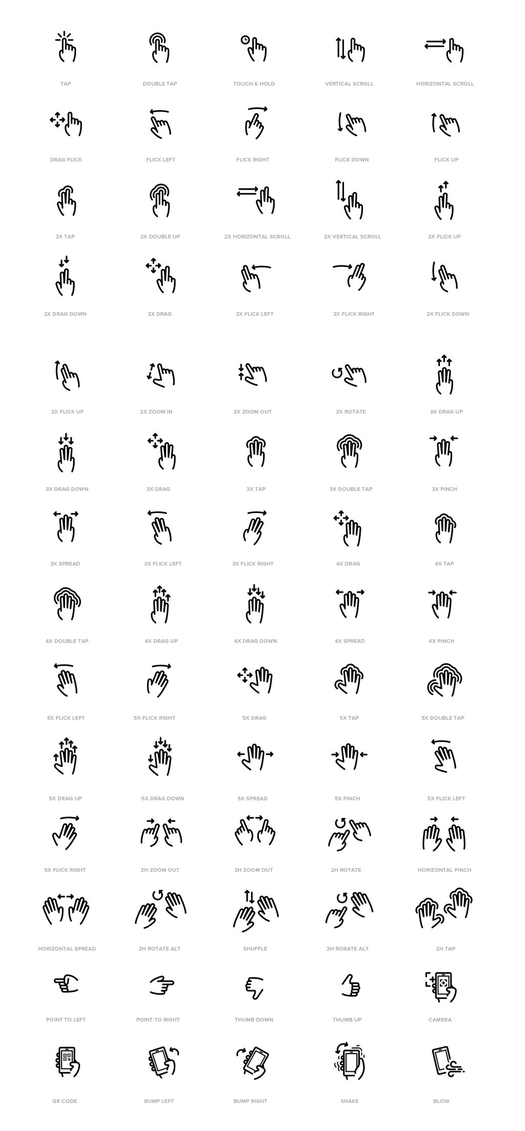 Gesture Icon Set