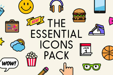 The Essential Icons Pack (140 Icons) by happyfacedesign
