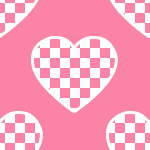 Pink Checkered Heart