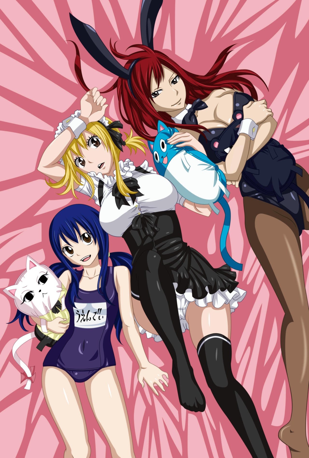 Fan Fairy Tail Erza Anime Ray99 Ft Deviantart Lucy Babes Heartfilia Wendy S...