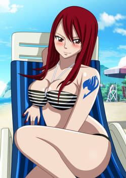 Erza at the Beach