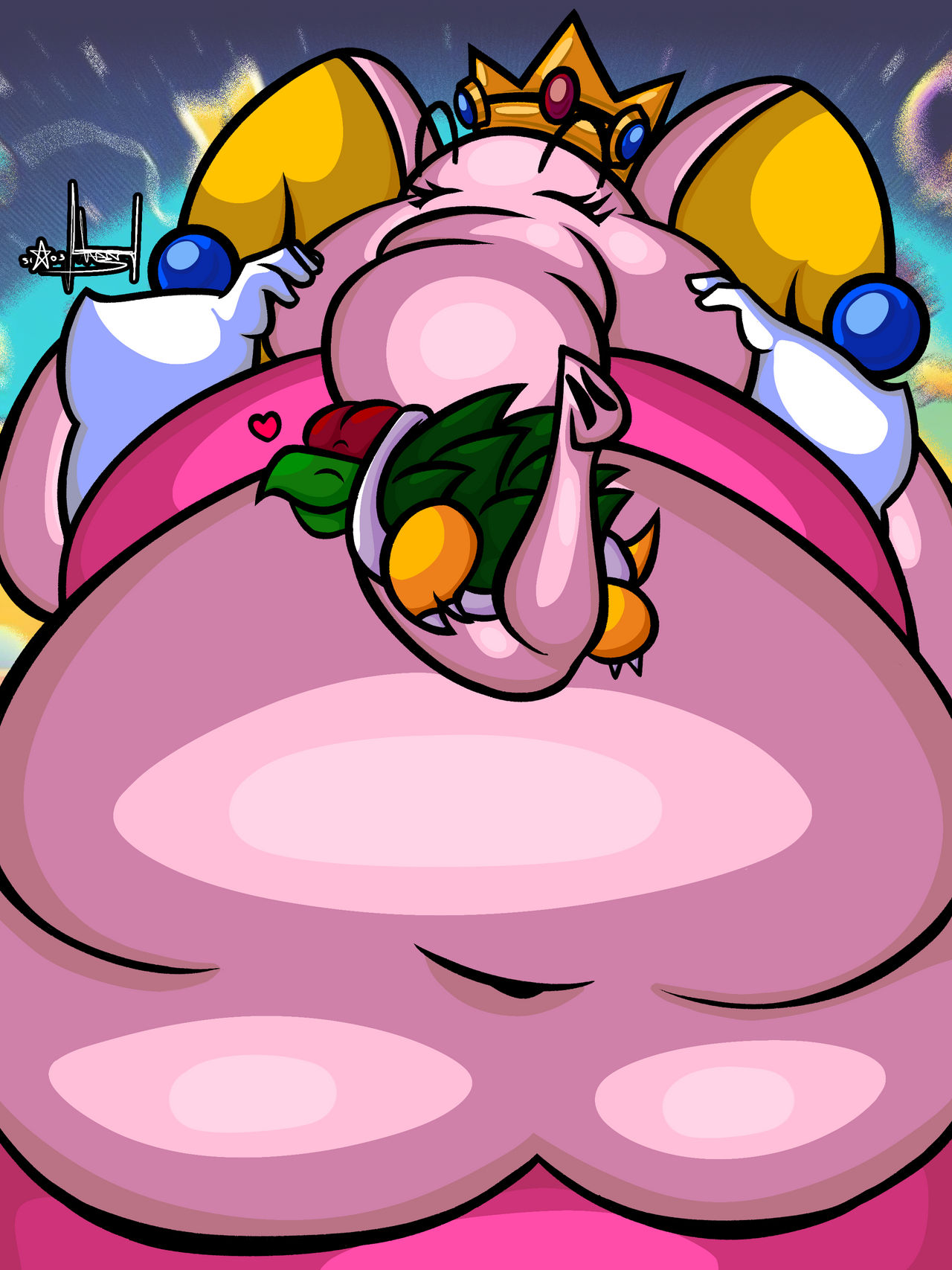 Elephant Peach and Bowser by JuacoProductionsArts on DeviantArt