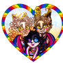 Pride Chibi YCH - Nyx and the Hubbys