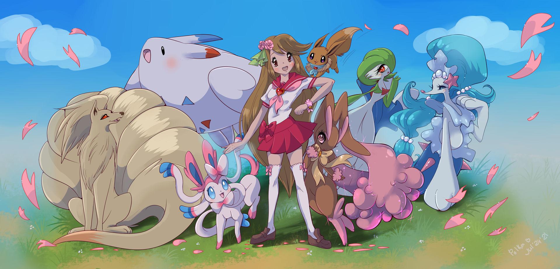 Flora and her team by littlepolka on DeviantArt