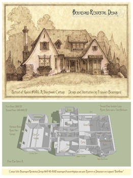 Portrait/Plan of House 345C, A Storybook Cottage