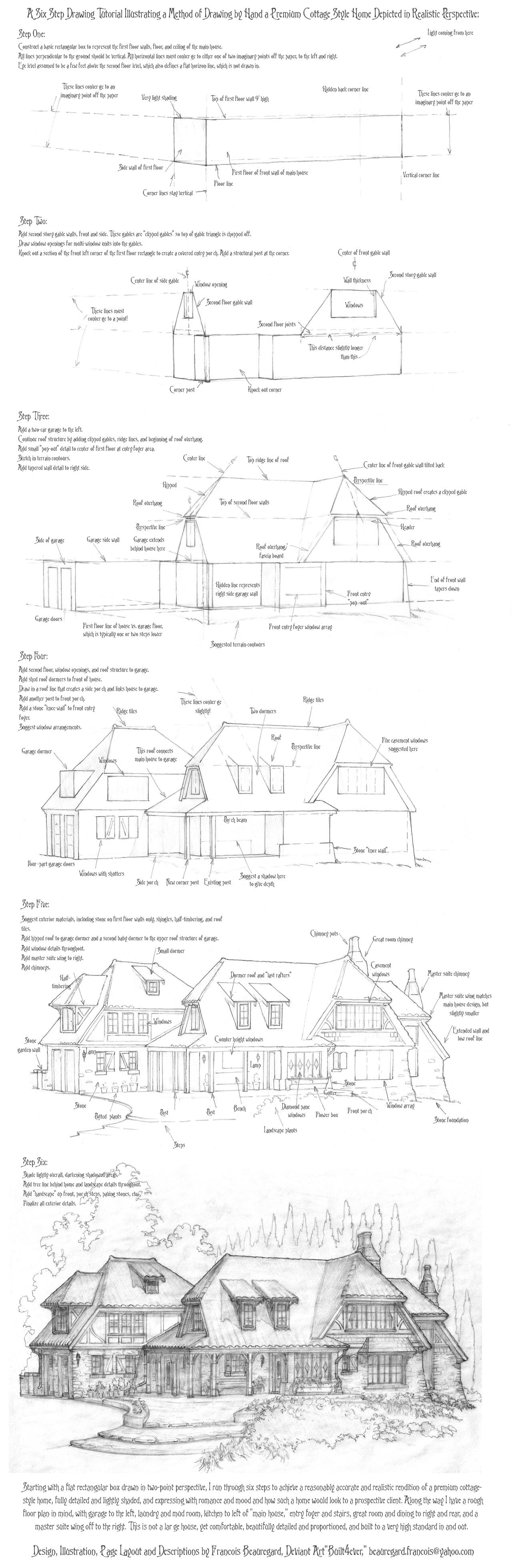 Perspective Drawing Tutorial: A Cottage Home