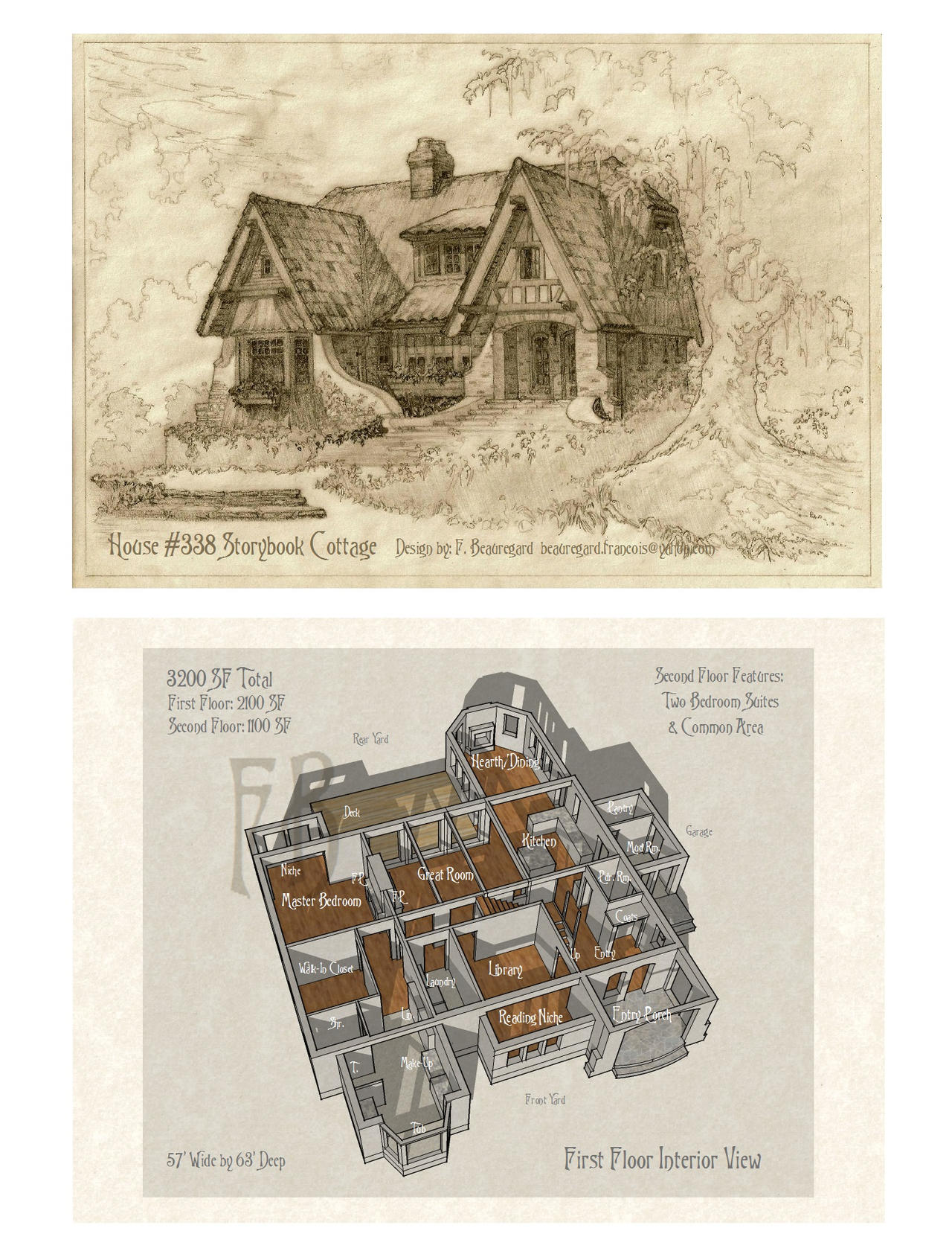House 338 Storybook Cottage Portrait and Interior by Built4ever on ...