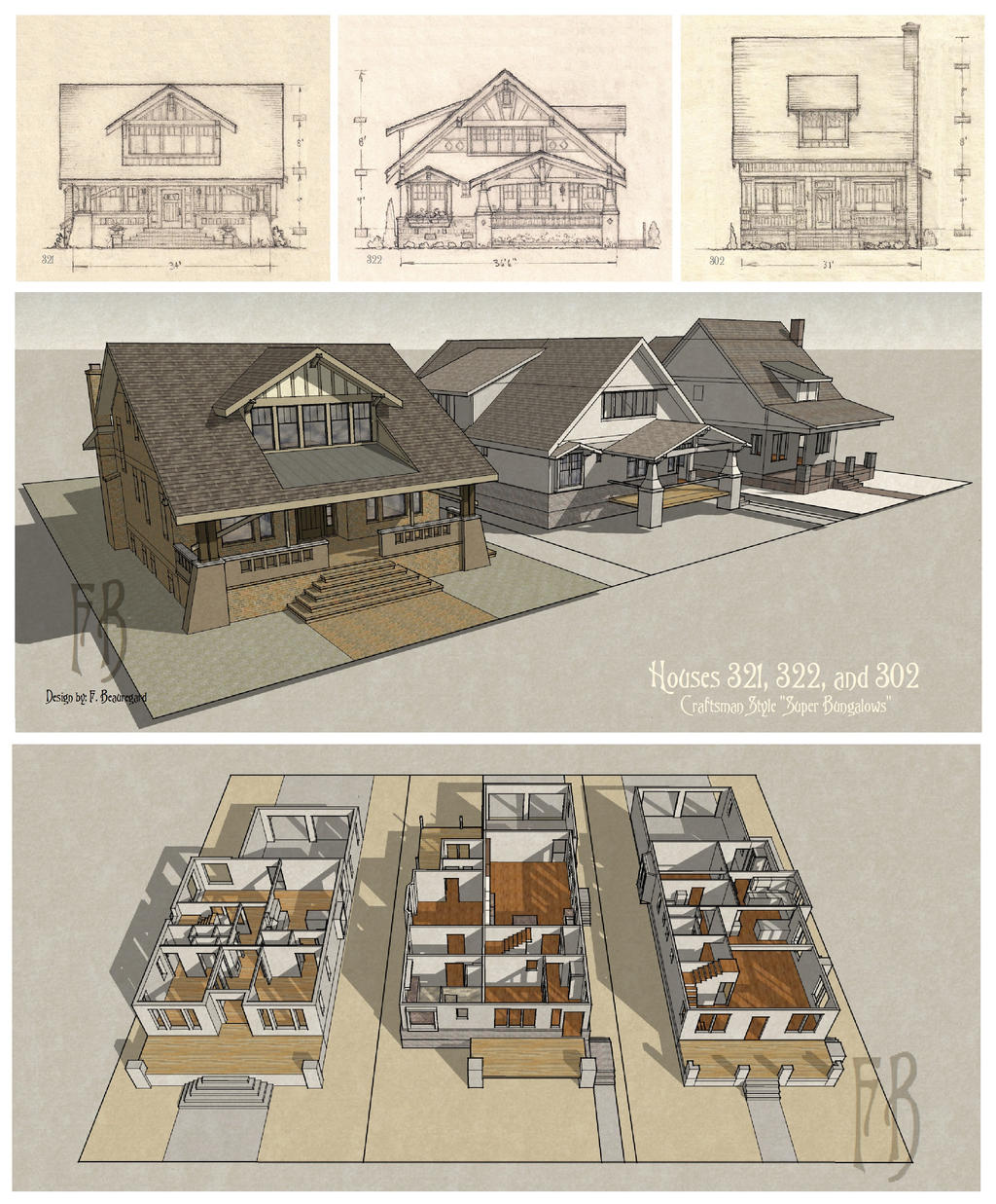Three Classic Craftsman Bungalows by Built4ever